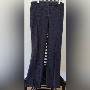 Chico's Dark Blue Patterned Pants